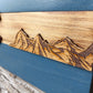 Rustic Colorado Flag with Mountains | MINI 12" x 6" | Engraved.