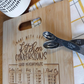 Engraved. Kitchen Conversion Chart  | Bamboo Cutting Board